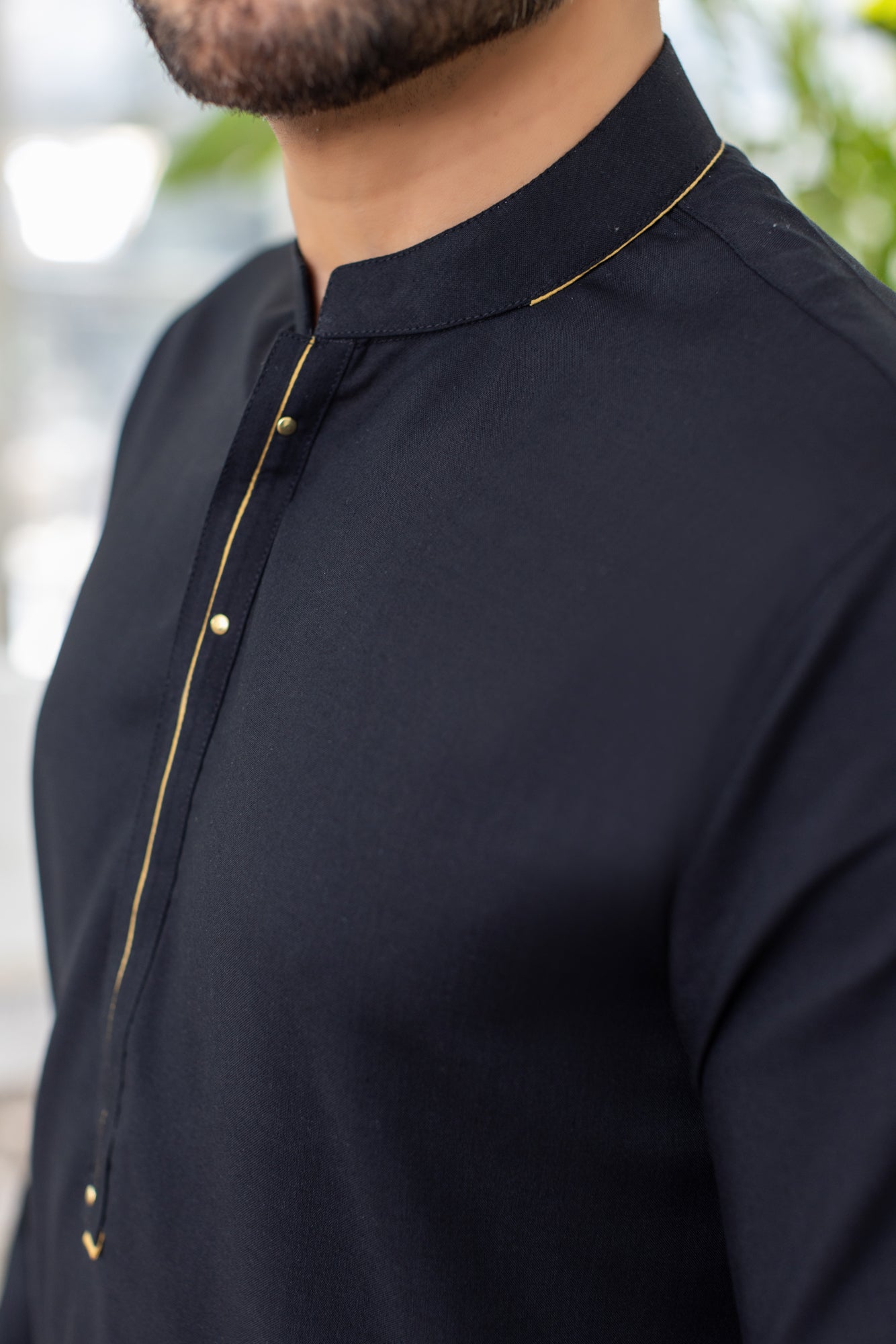 Royal Stitched Suit with Trouser - Black