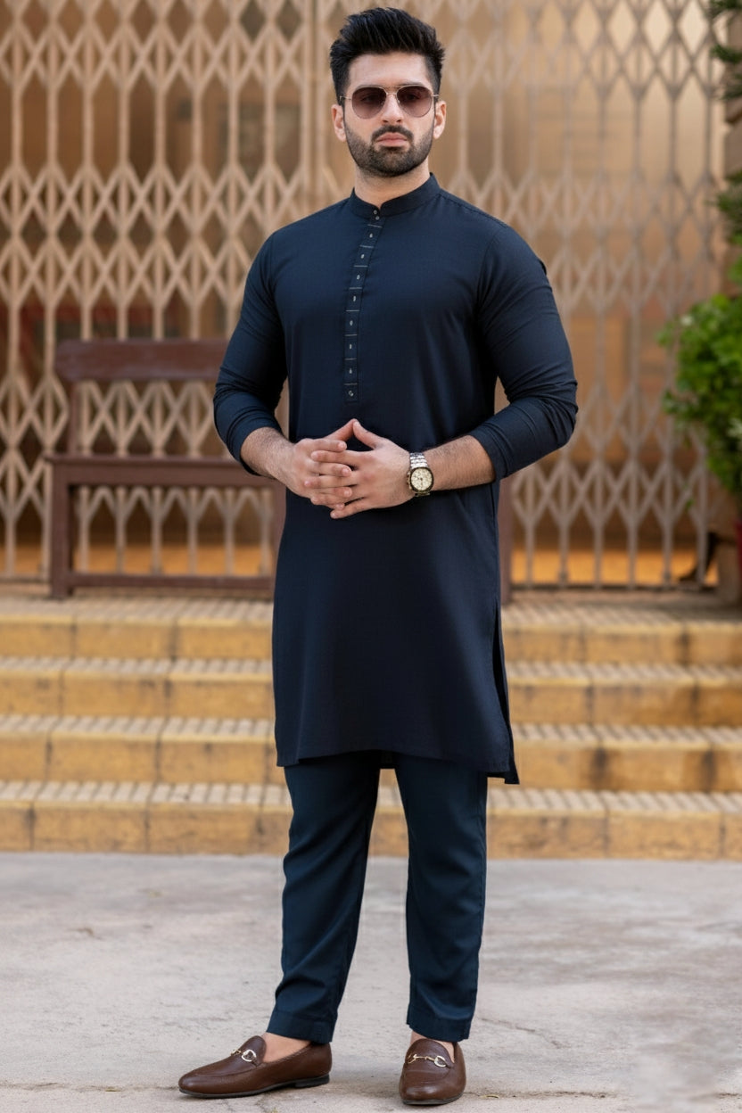 Navy with fashion patti Ban Fashion patti