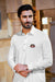 ROYAL COLLECTION WITH MOTIF STITCHED SUIT - Pearl White