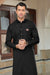 Royal Collection with Motif Stitched Suit - black