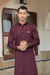 ROYAL COLLECTION WITH MOTIF STITCHED SUIT - Burgundy
