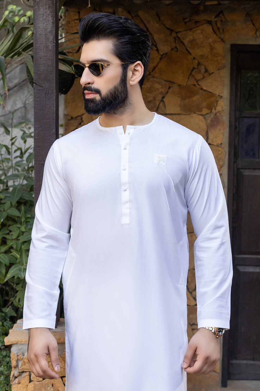 Awami Stitched Suit with Trouser - Eggwhite