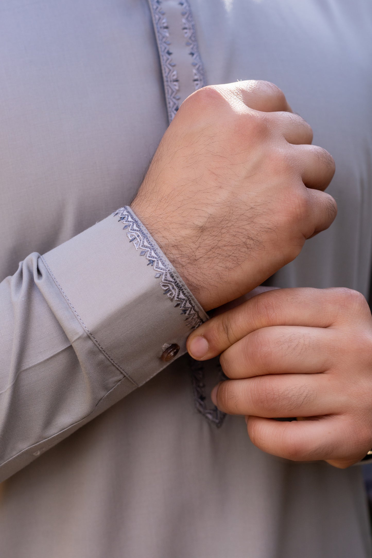 Hayyat Stitched Suit with Shalwar - Grey