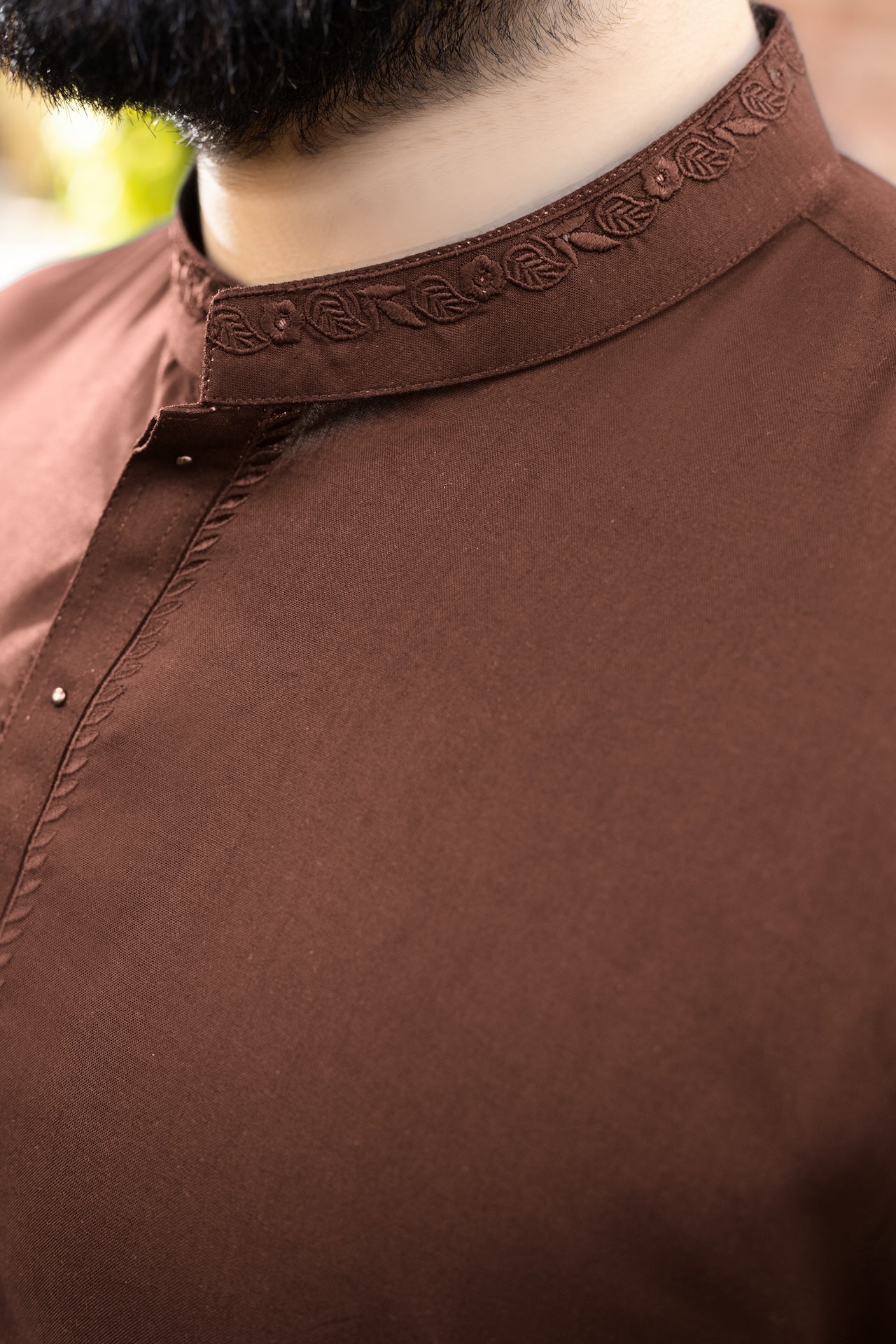 Royal Stitched Shalwar Kameez-Rust