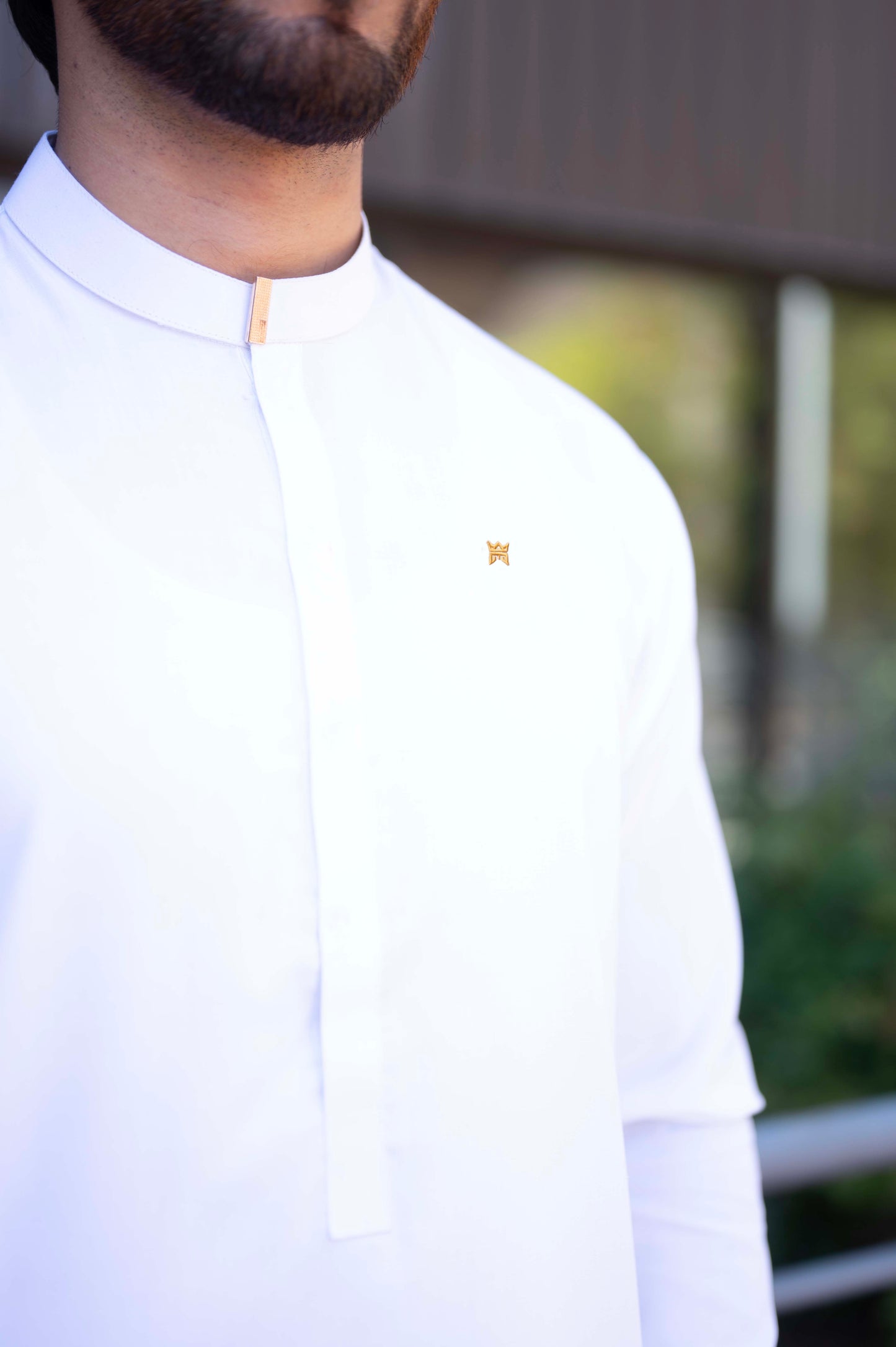 White Crisp Fall Stitched Gumpatti Suit with Shalwar