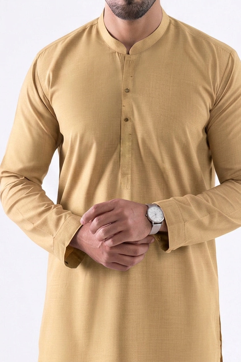 Stitched Nawabi Kameez with Farshi Shalwar-Tea Pink