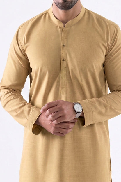 Stitched Nawabi Kameez with Farshi Shalwar-Tea Pink