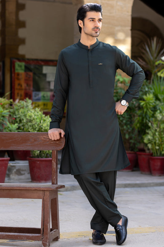 Sea-green with gumpatti and badge signature xmilano, matching plastic button