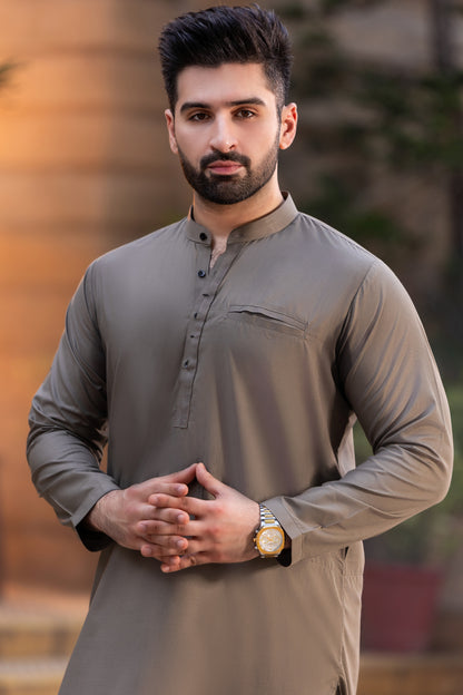 Ash-Grey Ash-grey with side pocket fashion hidden patti bartaik stitch in patti