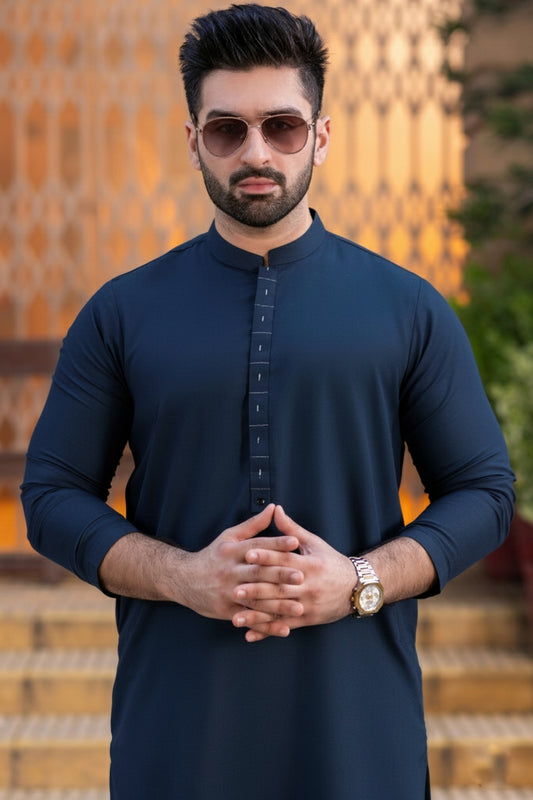 Navy with fashion patti Ban Fashion patti