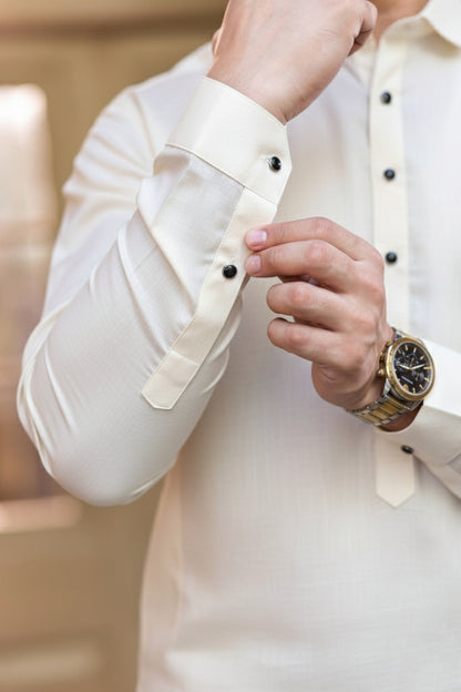 Boski french cut collar & matching two tone snapbutton & 1.5cm golden logo Collar