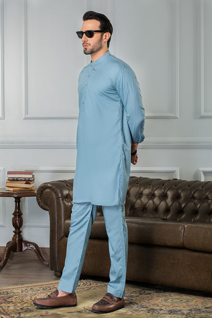 Stitched All Season Kurta Trouser with Ban-Mint Green