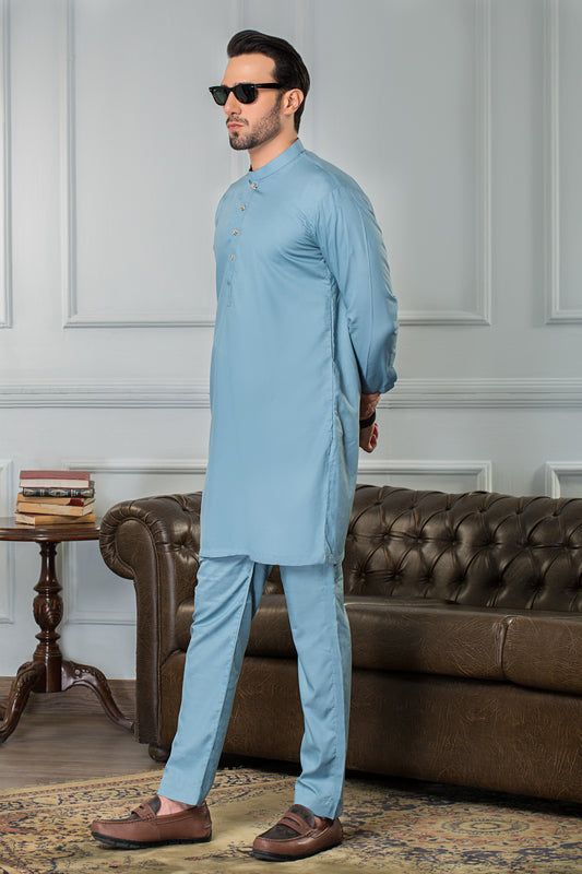 Stitched All Season Kurta Trouser with Ban-Mint Green