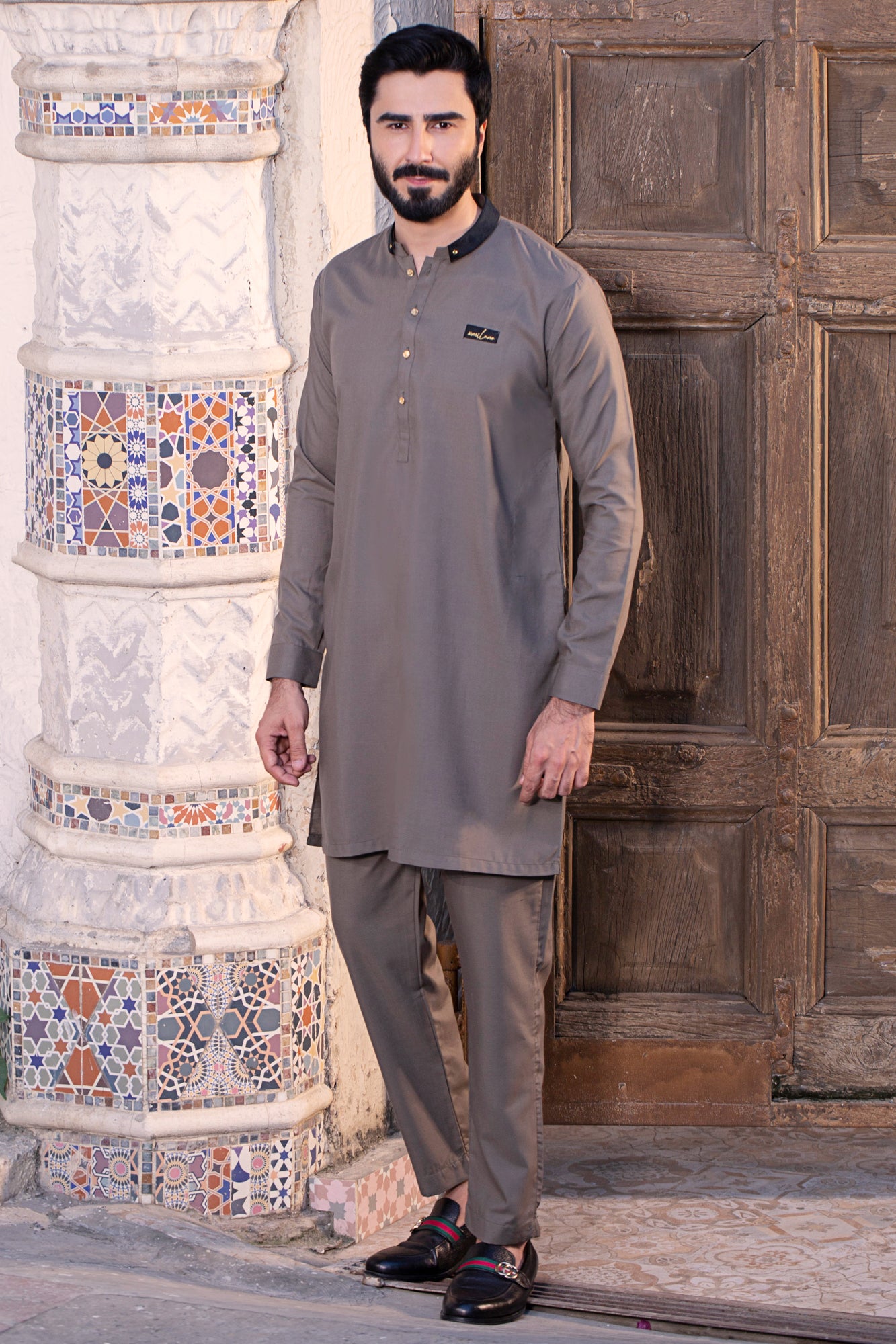 Signature Blended Stitched Suit - Grey