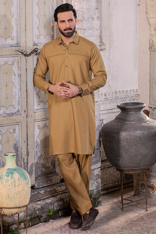 Royal Collection Stitched Suit - Khaki