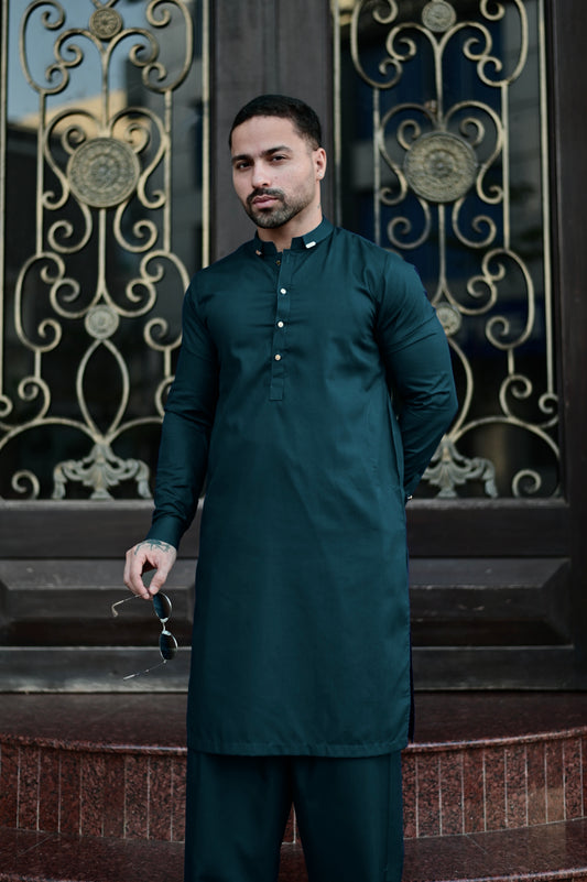 LUX STITCHED SUIT WITH SHALWAR - Teal