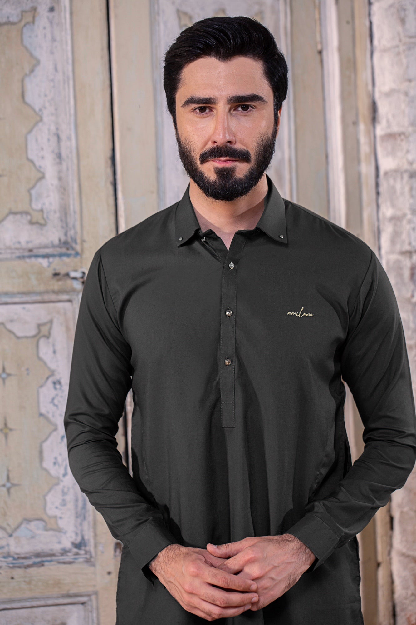 Black with golden rivet shirting, xmilano signature – xMilano