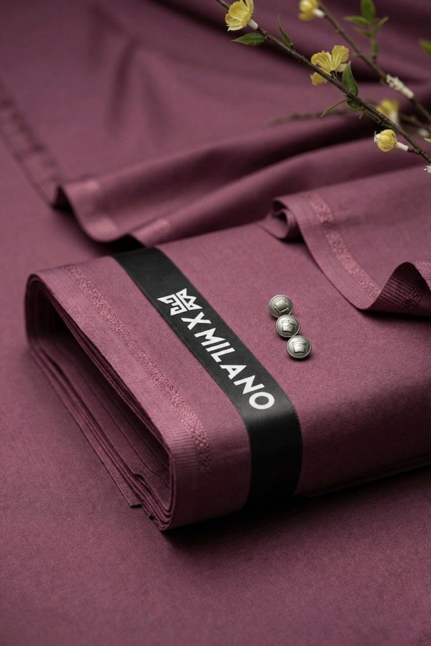 Blended Wash & Wear All Season Fabric -Plum Magenta
