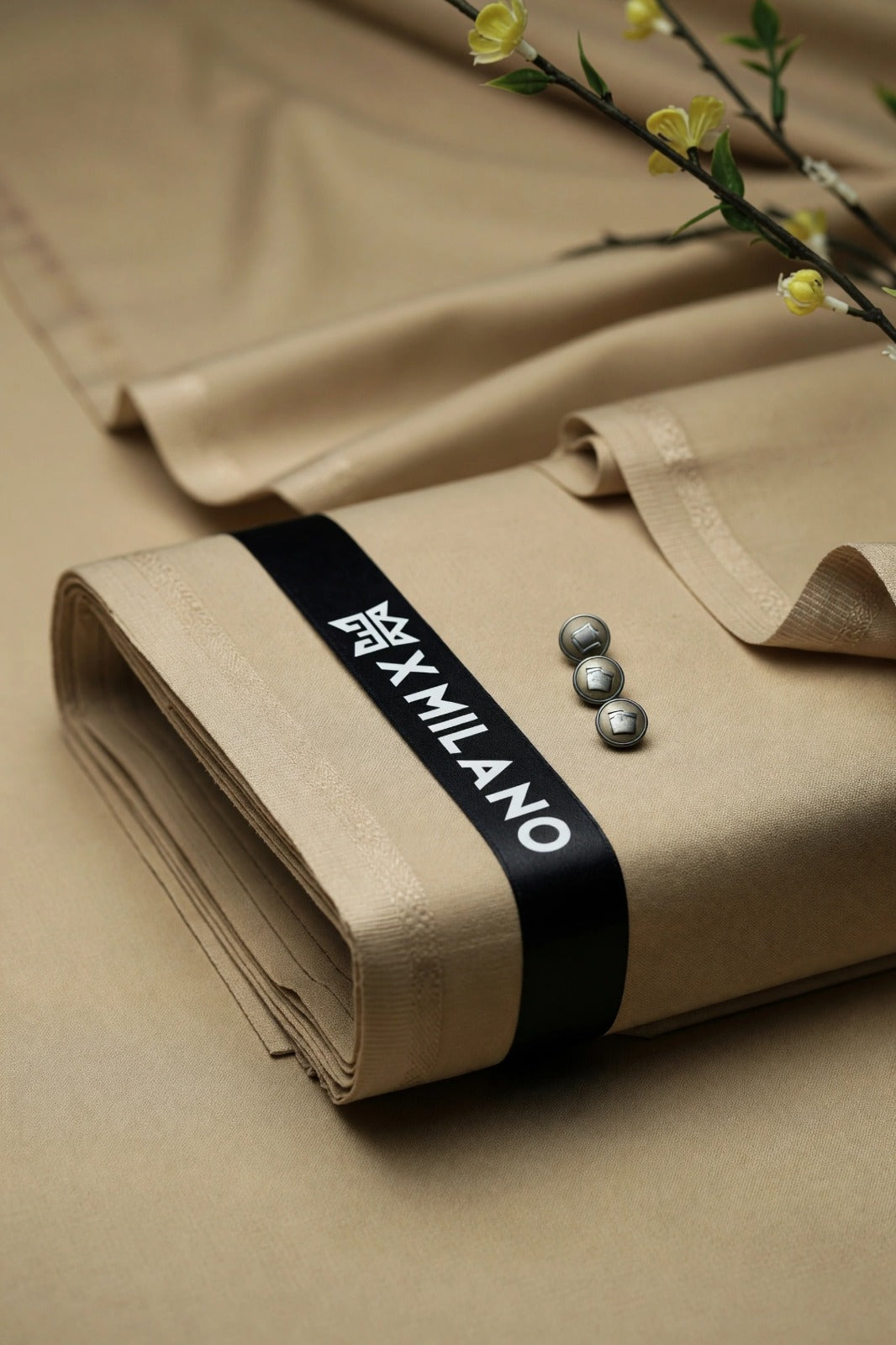Blended Wash & Wear All Season Fabric -Khaki