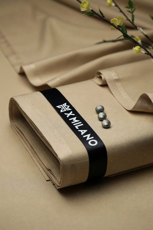 Blended Wash & Wear All Season Fabric -Khaki