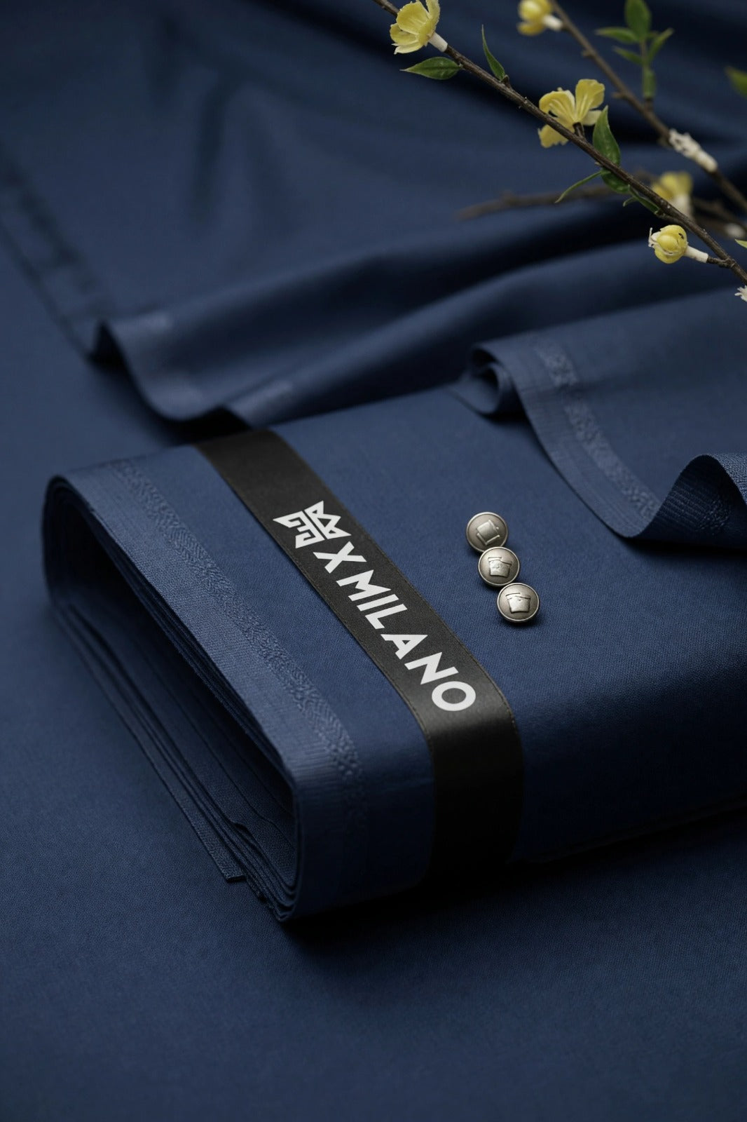 Blended Wash & Wear All Season Fabric -Blue