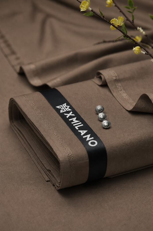 Blended Wash & Wear All Season Fabric -Latte Brown