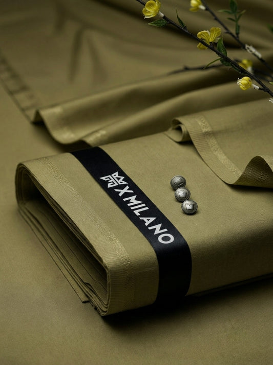 Blended Wash & Wear All Season Fabric -Olive