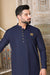 Platinum Logo Collection All Season Stitched Suit with Gold Hook Buttons - Navy  ko