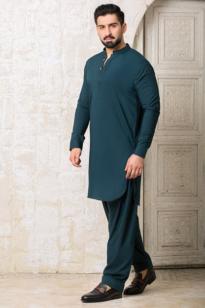 Mughal e Azam All Season Collection Shalwar Kameez with GumPatti - SeaGreen