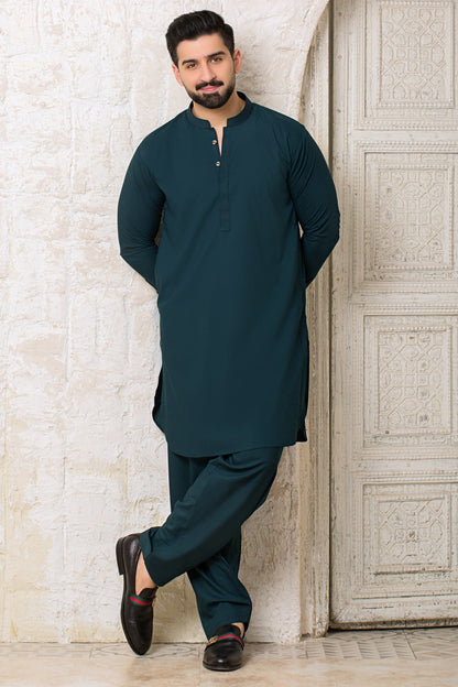 Mughal e Azam All Season Collection Shalwar Kameez with GumPatti - SeaGreen